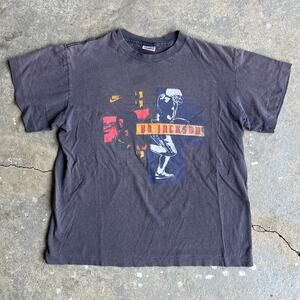 Vintage 90s Nike Bo Jackson faded black graphic t shirt